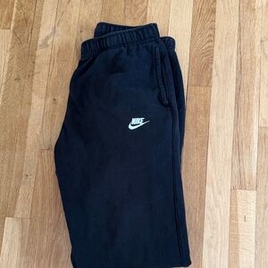 Nike unisex  Black Sweatpants with White Logo